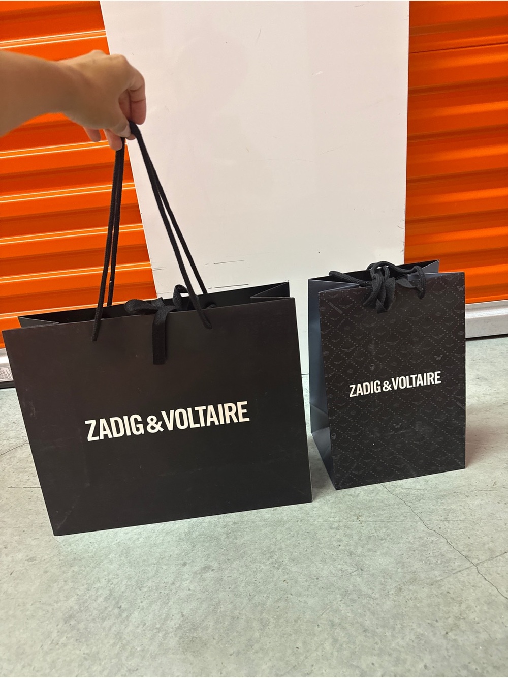 Zadig & Voltaire Designer Shopping Bags – Set of 2
